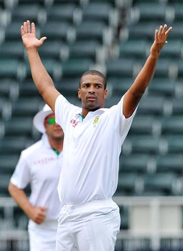 Player of the match Vernon Philander took 10 wickets in the match