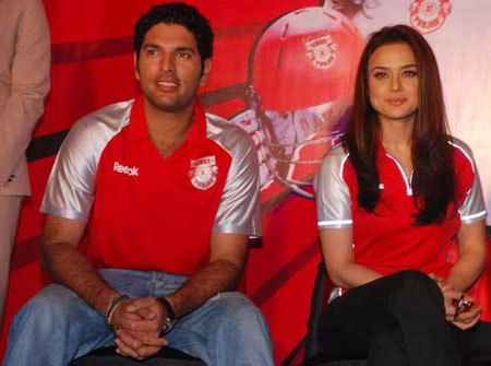 Yuvraj Singh with Preity Zinta