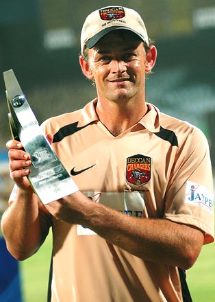 Deccan Chargers Captain Adam Gilchrist With IPL 2009 Trophy