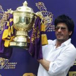 Shahrukh Khan with IPL Trophy