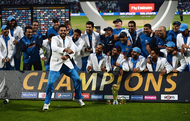 Team India - The winners of the 2013 ICC Champions Trophy