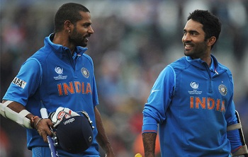 Shikhar Dhawan and Dinesh Karthik - Solid foundation for the victory