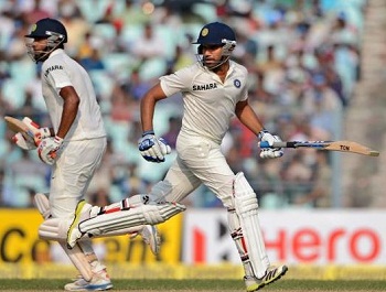 Ravichandran Ashwin and Rohit Sharma - A match winning partnership of 280 runs