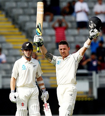 Brendon McCullum and Kane Williamson - Centurions in the first innings